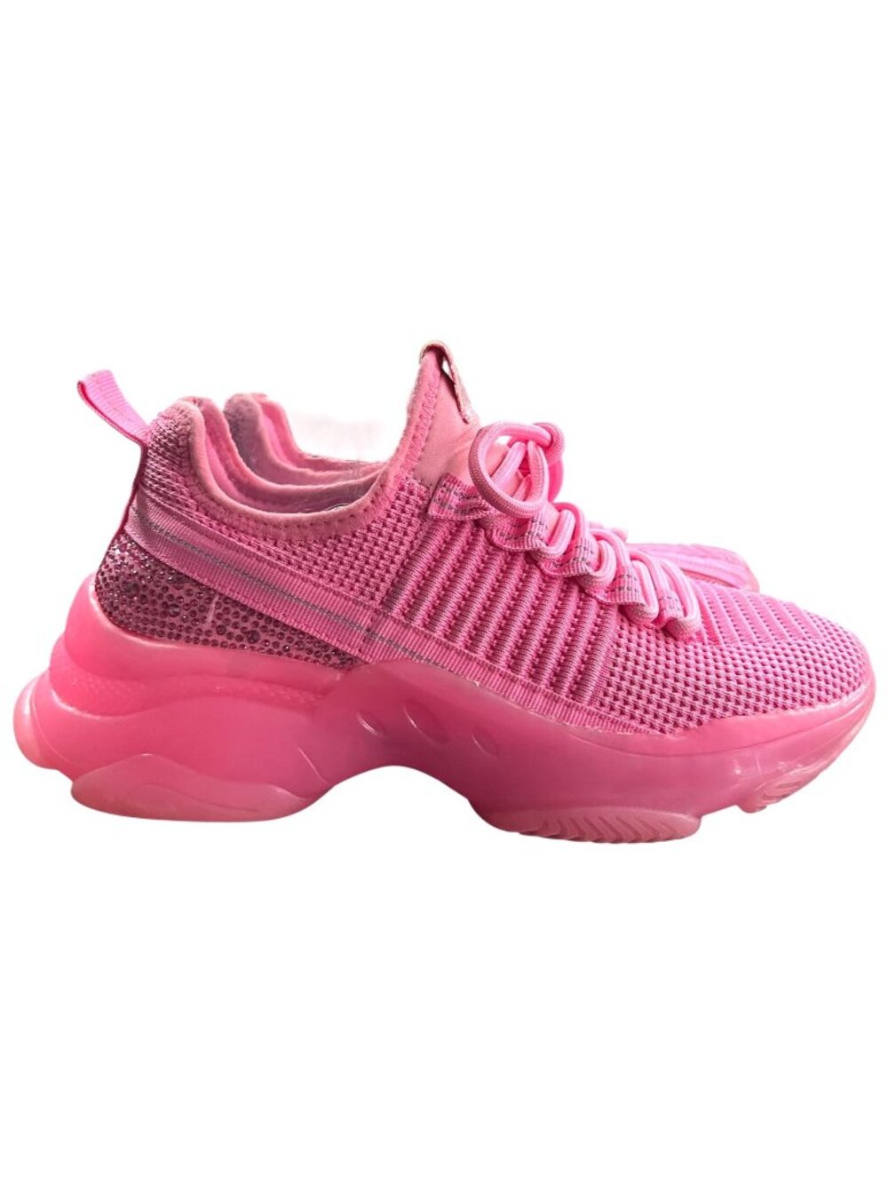 Girl's Steve Madden Maxima Rhinestone Pink Athletic Sneakers Size 5M